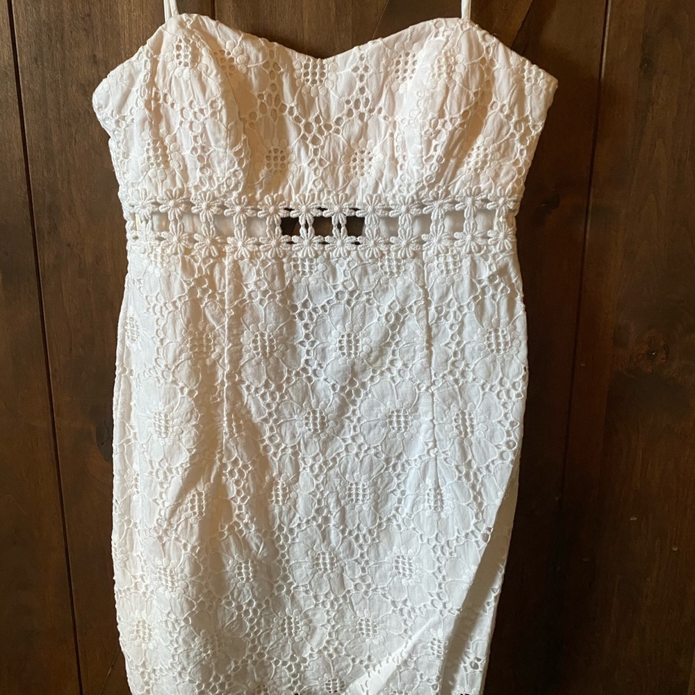 Lily Pulitzer white flower cutout dress